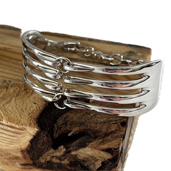 Vintage Silverware Bracelet Minimalist - Picture 2 of 8